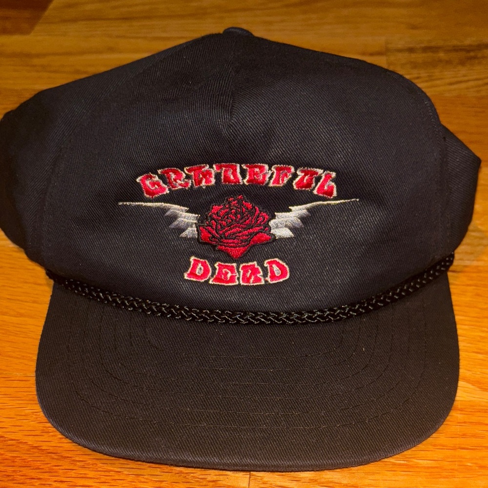 Grateful Dead Black Cap with Red Embroidery